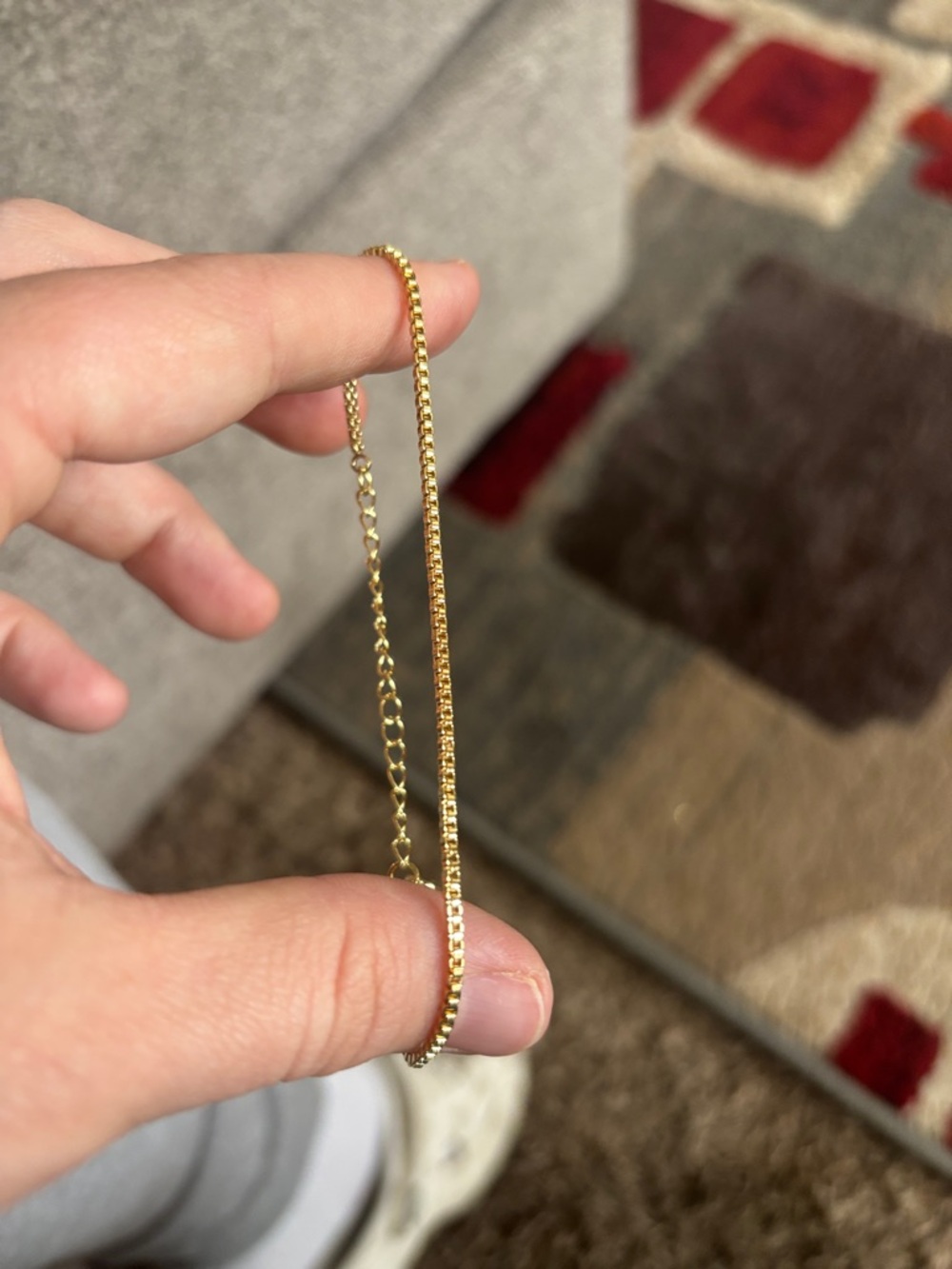 Gold Tone Women’s Box Chain Bracelet - Elegant Minimalist Jewelry